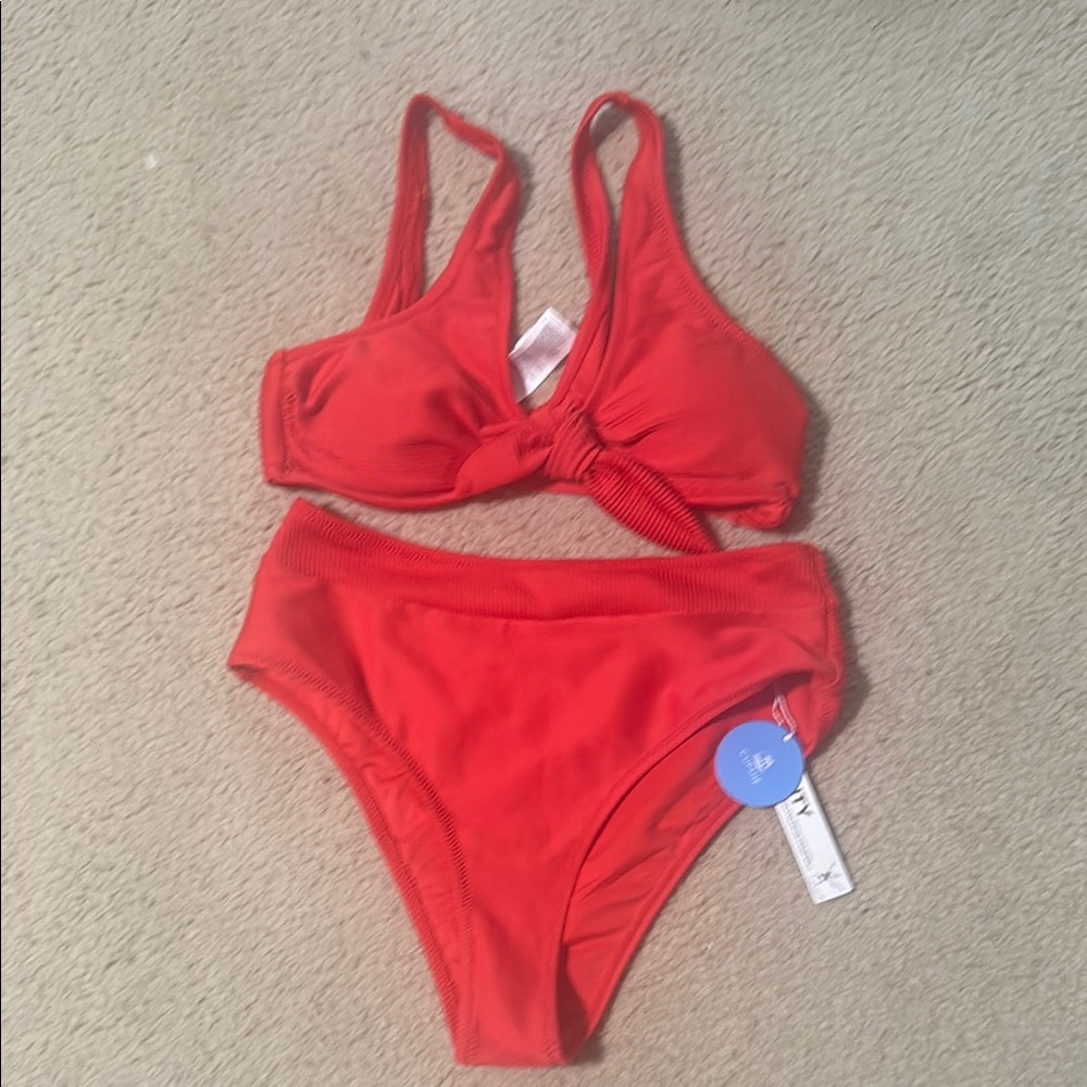 Cupshe Red Bikini Set